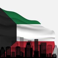 Feier des Kuwait Nationalfeiertags vektor