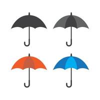 Regenschirm eben Symbol isoliert Vektor Illustration.