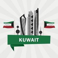 Feier des Kuwait Nationalfeiertags vektor