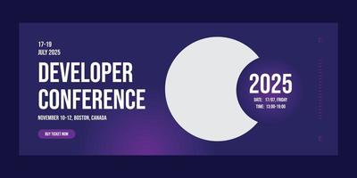 företag konferens webb baner mall vektor