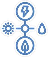 Energie Quellen Vektor Symbol Stil