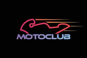einfach minimalistisch schnell Geschwindigkeit Rennen Fahrrad Motorrad Sport Verein Wettbewerb Logo Design vektor