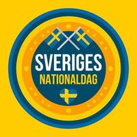 Unabhängigkeitstag von Schweden. Nationalfeiertag Veranstaltung vektor