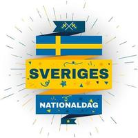 Nationalfeiertag von Schweden. Unabhängigkeits-Feiertagskarte vektor