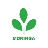 Grünes Moringa-Blatt-Logo, für pflanzliche Inhaltsstoffe, Moringa-Landwirtschaft, Gesundheit, Medizinindustrie, Schönheit, Therapie, Konzeptdesign-Vektorillustrations-Icon-Vorlage mit einem modernen Konzept vektor