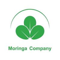 grön moringa blad logotyp, för ört- Ingredienser, moringa jordbruk, hälsa, medicin industri, skönhet, terapi, begrepp design vektor illustration ikon mall med en modern begrepp