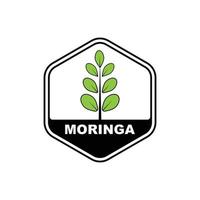 grön moringa blad logotyp, för ört- Ingredienser, moringa jordbruk, hälsa, medicin industri, skönhet, terapi, begrepp design vektor illustration ikon mall med en modern begrepp