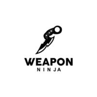 vapen logotyp, traditionell vapen karambit vektor, ninja stridande verktyg enkel design, symbol ikon, illustration vektor