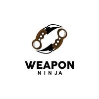 Waffe Logo, traditionell Waffe karambit Vektor, Ninja Kampf Werkzeug einfach Design, Symbol Symbol, Illustration vektor