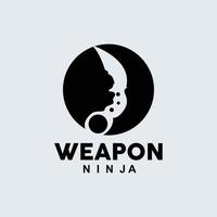 vapen logotyp, traditionell vapen karambit vektor, ninja stridande verktyg enkel design, symbol ikon, illustration vektor