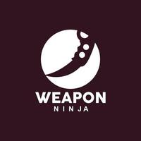 Waffe Logo, traditionell Waffe karambit Vektor, Ninja Kampf Werkzeug einfach Design, Symbol Symbol, Illustration vektor