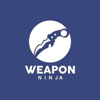 Waffe Logo, traditionell Waffe karambit Vektor, Ninja Kampf Werkzeug einfach Design, Symbol Symbol, Illustration vektor