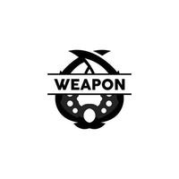 Waffe Logo, traditionell Waffe karambit Vektor, Ninja Kampf Werkzeug einfach Design, Symbol Symbol, Illustration vektor