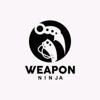 Waffe Logo, traditionell Waffe karambit Vektor, Ninja Kampf Werkzeug einfach Design, Symbol Symbol, Illustration vektor