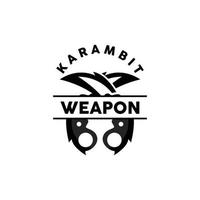 Waffe Logo, traditionell Waffe karambit Vektor, Ninja Kampf Werkzeug einfach Design, Symbol Symbol, Illustration vektor