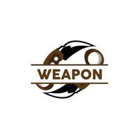 Waffe Logo, traditionell Waffe karambit Vektor, Ninja Kampf Werkzeug einfach Design, Symbol Symbol, Illustration vektor