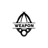 vapen logotyp, traditionell vapen karambit vektor, ninja stridande verktyg enkel design, symbol ikon, illustration vektor