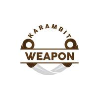 vapen logotyp, traditionell vapen karambit vektor, ninja stridande verktyg enkel design, symbol ikon, illustration vektor