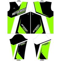 druckfertig Sublimation Moto-Cross lange Ärmel Jersey Design vektor