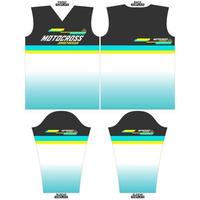 druckfertig Sublimation Moto-Cross lange Ärmel Jersey Design vektor