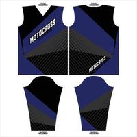 druckfertig Sublimation Moto-Cross lange Ärmel Jersey Design vektor