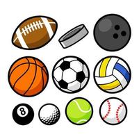 olika sporter bollar vektor grafik