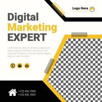 vektor digital marknadsföring expert- social media posta och mall design