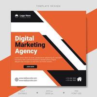 Vektor Digital Marketing Agentur und korporativ Sozial Medien Post Banner Vorlage