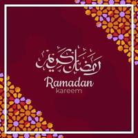 ramadan kareem arabisk kalligrafi med traditionella islamiska ornament. vektor illustration