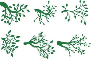 uppsättning av grön träd ikoner. vektor illustration.