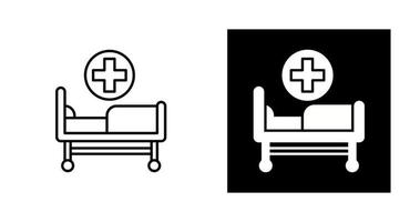 sjukhus säng vektor ikon