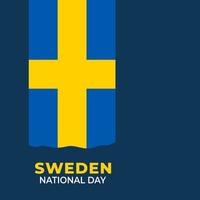 Flagge von Schweden, 6. Juni, Nationalfeiertag von Schweden, Königreich von Schweden. Vektorillustration vektor