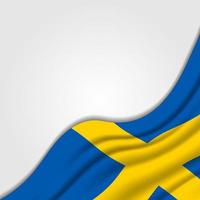 Sveriges flagga, 6 juni, Sveriges nationella dag, Sveriges kungarike. vektor illustration