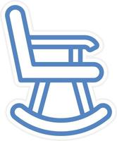 schaukeln Stuhl Vektor Symbol Stil