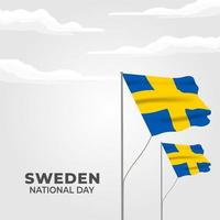 Vektor-Illustration des schwedischen Unabhängigkeitstags. schwedischer Nationalfeiertag. Vektorillustration vektor