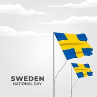 vektorillustration av sveriges självständighetsdag. sveriges nationaldag. vektor illustration