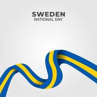 Flagge von Schweden, 6. Juni, Nationalfeiertag von Schweden, Königreich von Schweden. Vektorillustration vektor