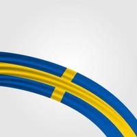 schwedischer Nationalfeiertag. Jährlich am 6. Juni in Schweden gefeiert. glücklicher Nationalfeiertag der Freiheit. schwedische Flagge. patriotisches Plakatdesign. vektor