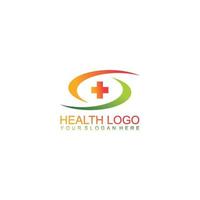 Gesundheit Pflege medizinisch Logo Design Vorlage vektor