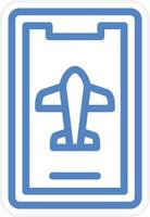 Handy, Mobiltelefon Flugzeug Modus Vektor Symbol Stil