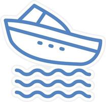 Geschwindigkeit Boot Vektor Symbol Stil