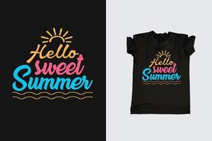 Sommer- Typografie T-Shirt Design, Sommer- und Strand Zitate Beschriftung svg Design Sommer- Stimmung Grafik Tee drucken und Fan-Shop, Aufkleber, Banner, Poster, Flyer, Abzeichen, Vektor Illustration