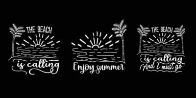Sommer- Typografie T-Shirt Design, Sommer- und Strand Zitate Beschriftung svg Design Sommer- Stimmung Grafik Tee drucken und Fan-Shop, Aufkleber, Banner, Poster, Flyer, Abzeichen, Vektor Illustration