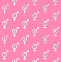 Vektor nahtlos Muster von Frau Gleichberechtigung Symbol