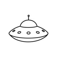 UFO-Symbolvektor. fliegende Untertasse Abbildung Zeichen. Außerirdisches Symbol oder Logo. vektor