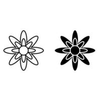 blommor ikon vektor uppsättning. trädgård illustration tecken samling. floga symbol eller logotyp.