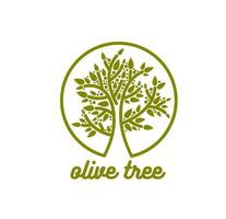 Olive Baum Symbol zum natürlich bio und organisch Essen vektor