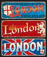 London Reise Aufkleber, großartig Großbritannien und England vektor