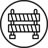 Straße Barriere Vektor Symbol Stil