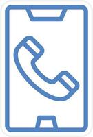 Handy, Mobiltelefon Anruf Vektor Symbol Stil